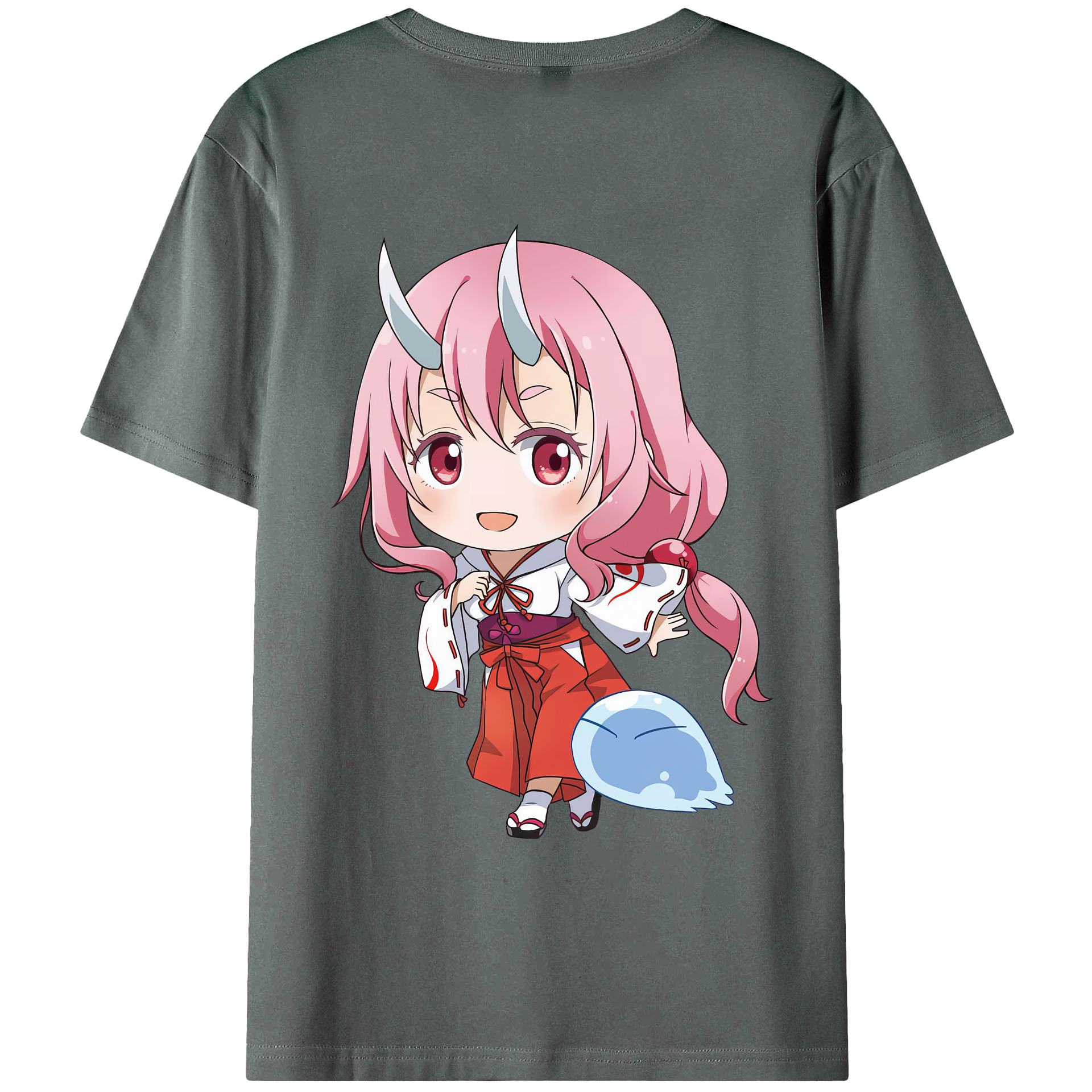 （画像用） 転スラ Regarding Reincarnated to Slime 綿100％半袖Tシャツ（背面プリント）